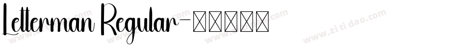 Letterman Regular字体转换